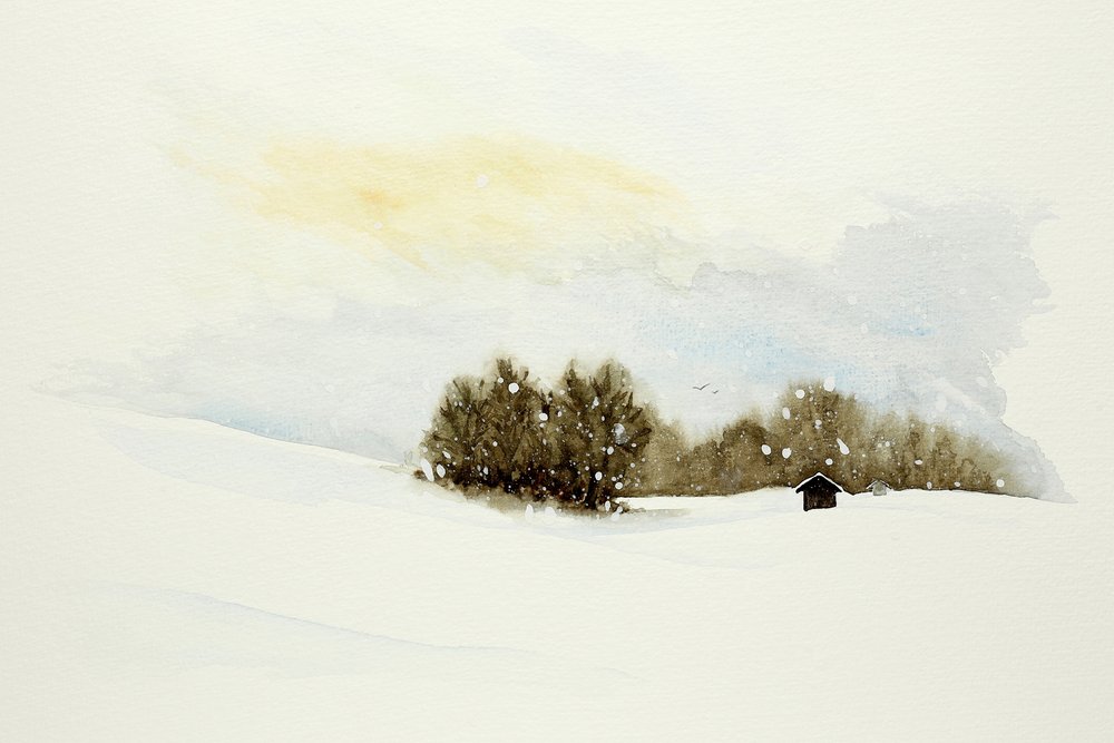 Friedliche Winterhütte von Natalie Bruns