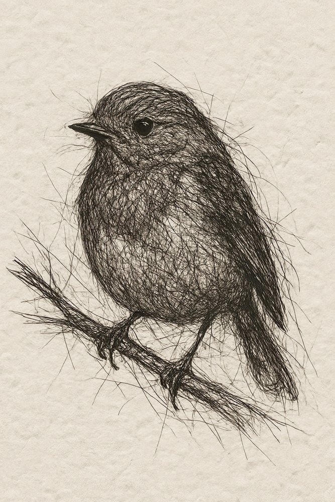 Kleiner Vogel-Sketch von Natalie Bruns