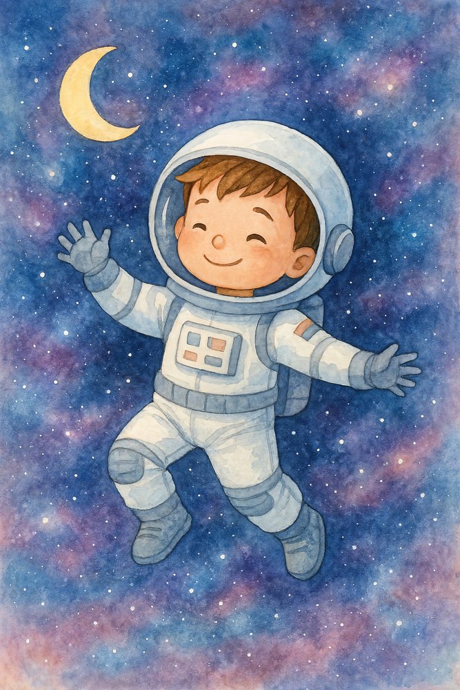 Lächelnder Astronautenjunge von Natalie Bruns
