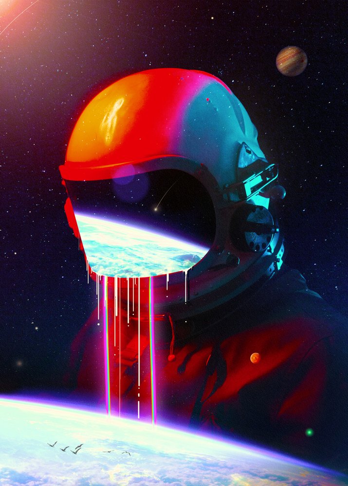 Astronaut Erdlandschaftsfluss von Nicebleed