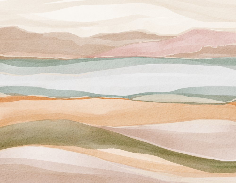 Ruhige Aquarelllandschaft von Nikita Jariwala
