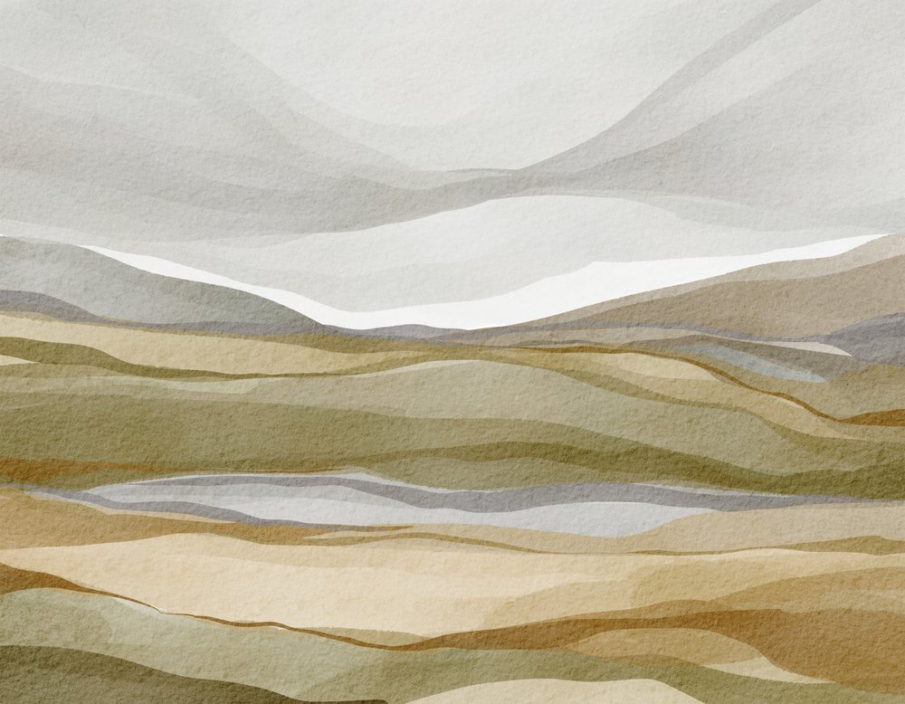 Erdiges Abstraktes Landschaft von Nikita Jariwala
