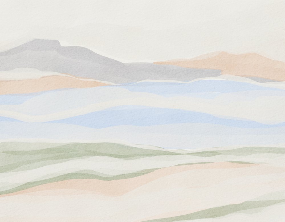 Pastellfarbene Bergschichten von Nikita Jariwala