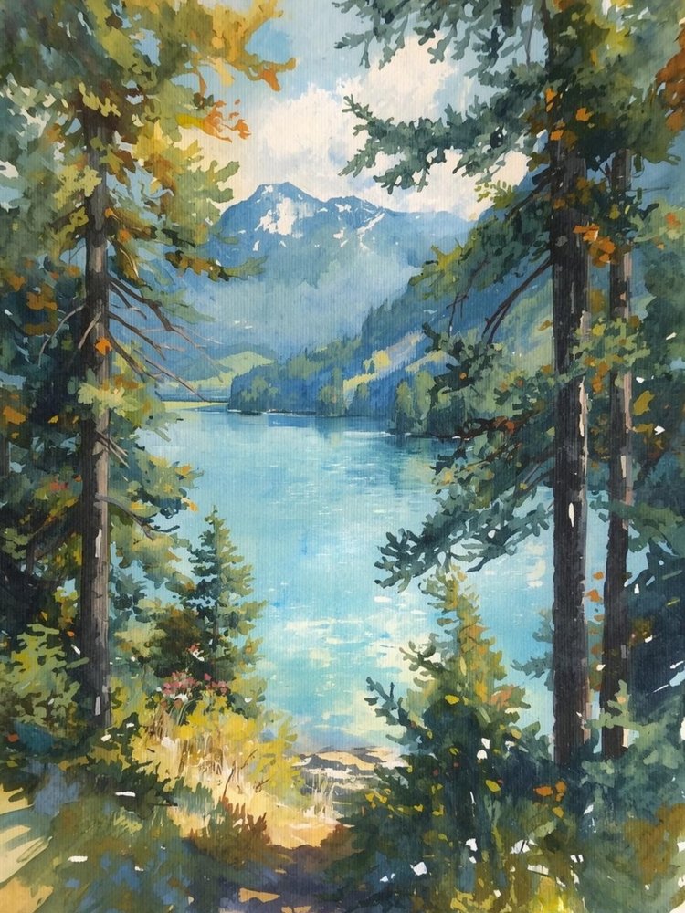 Serener Bergseeblick von Ohkimiko