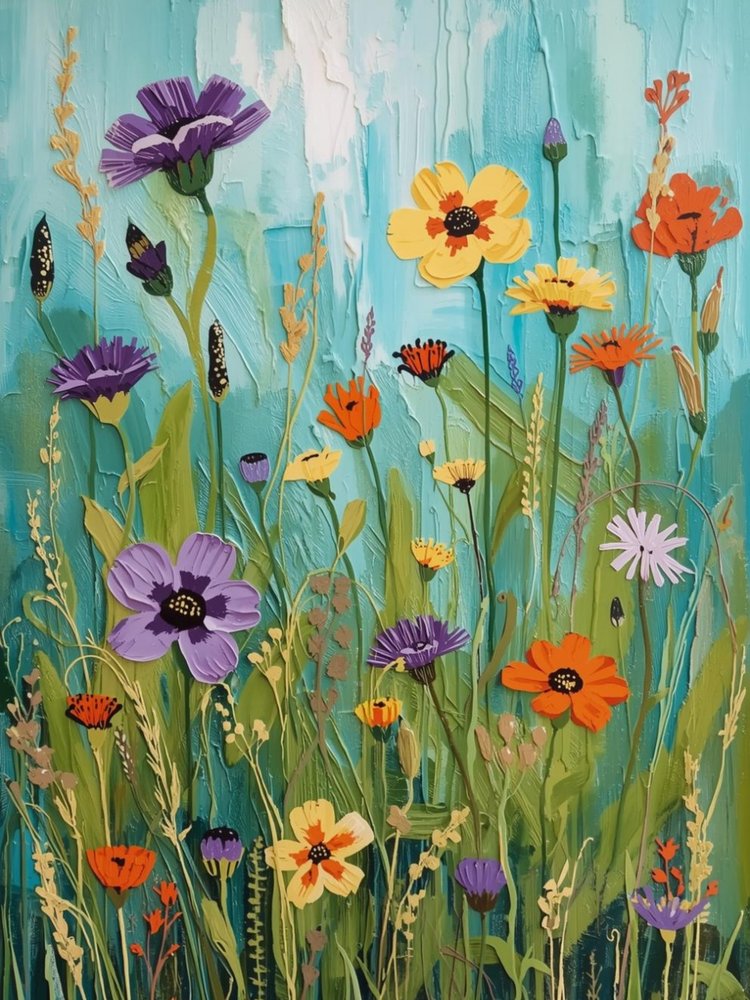 Strukturierte Wildblumen von Ohkimiko