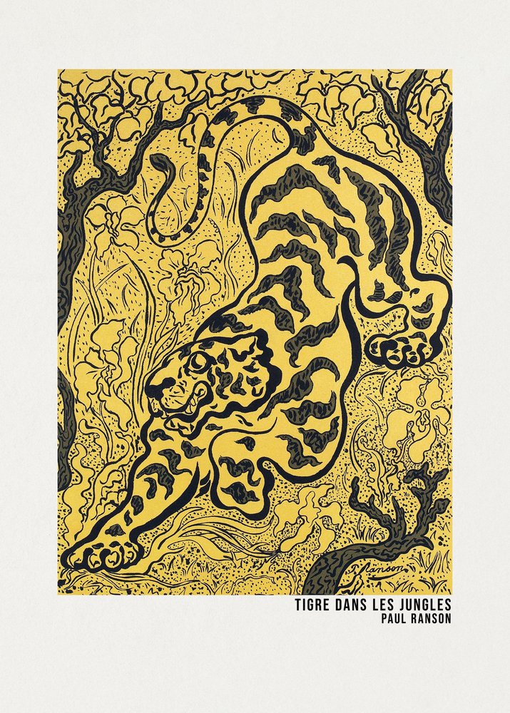 Tiger in den Dschungeln Poster von Paul Ranson