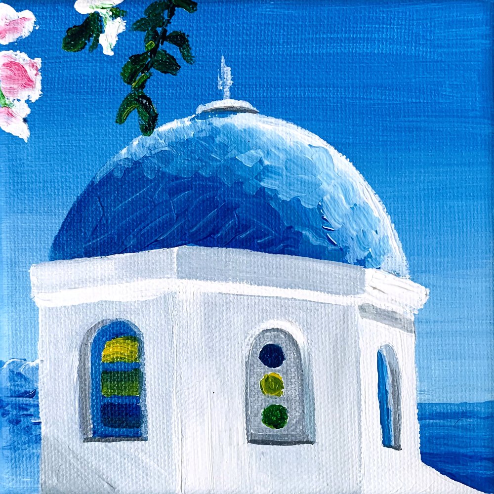 Blaue Kuppelkirche von Pauline Wegman | Key and Sea Creative