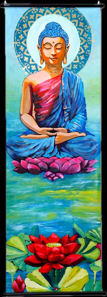 Gelassener Buddha im Lotus von Poonam Choudhary