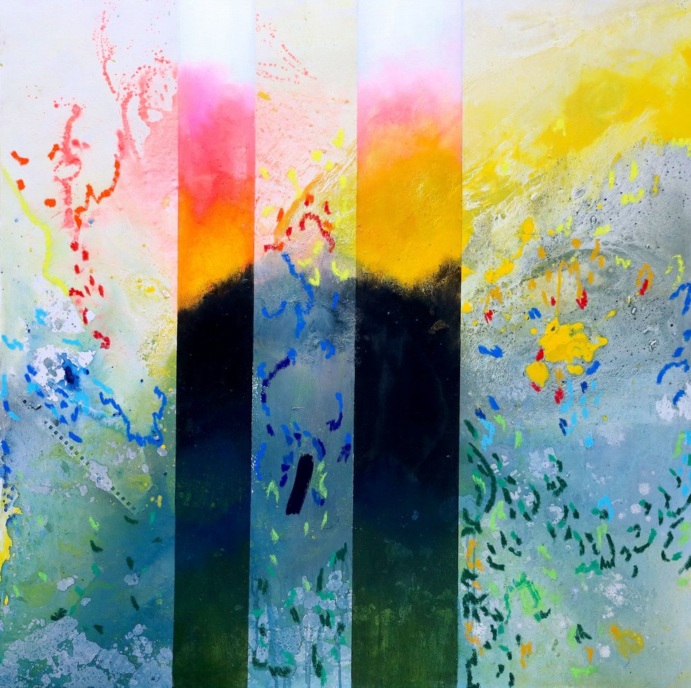 Lebendige abstrakte Landschaft von Poonam Choudhary