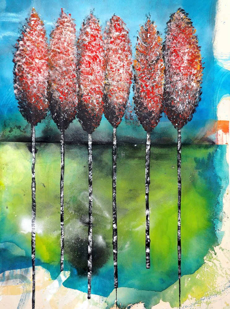 Lebendige Herbstbäume von Poonam Choudhary