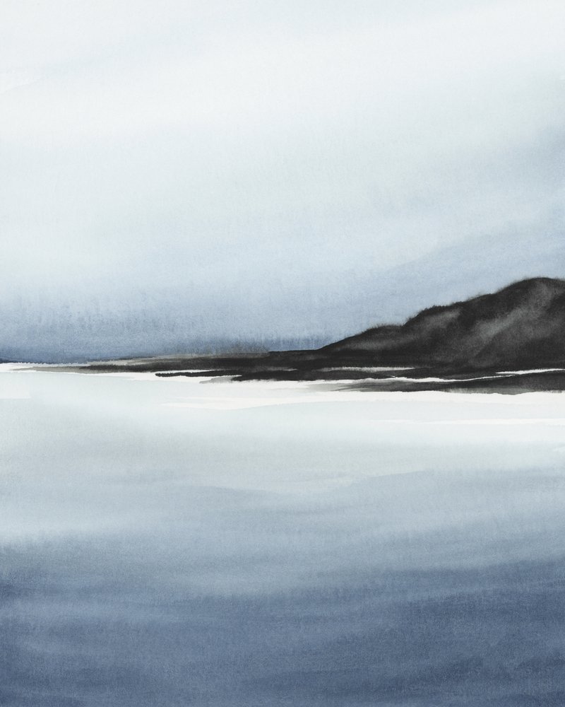 Neblige Küstenlandschaft von Rachel Elise