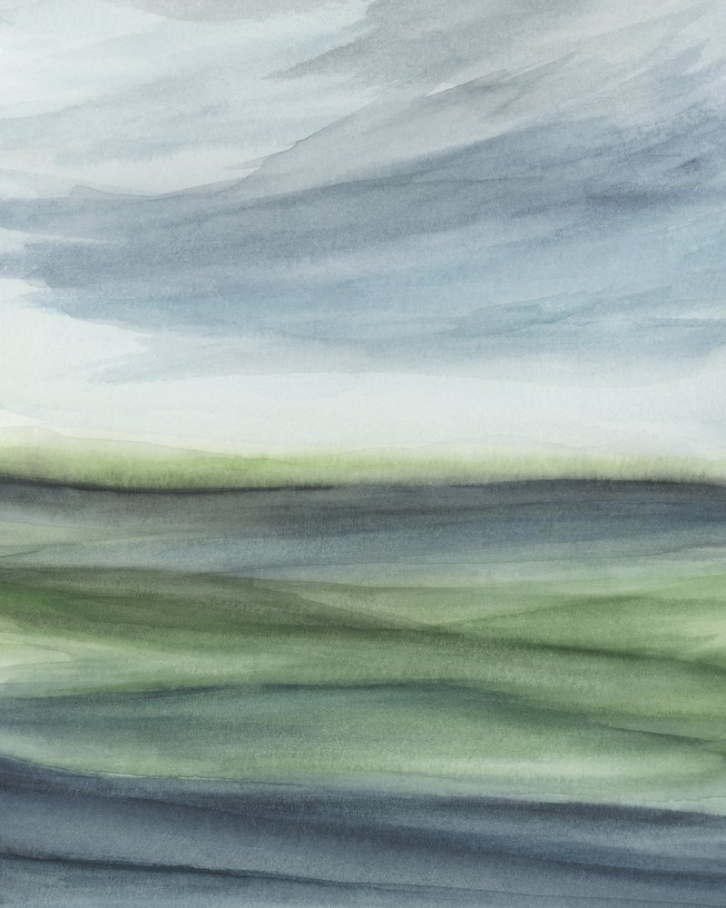 Neblige Horizontlandschaft von Rachel Elise