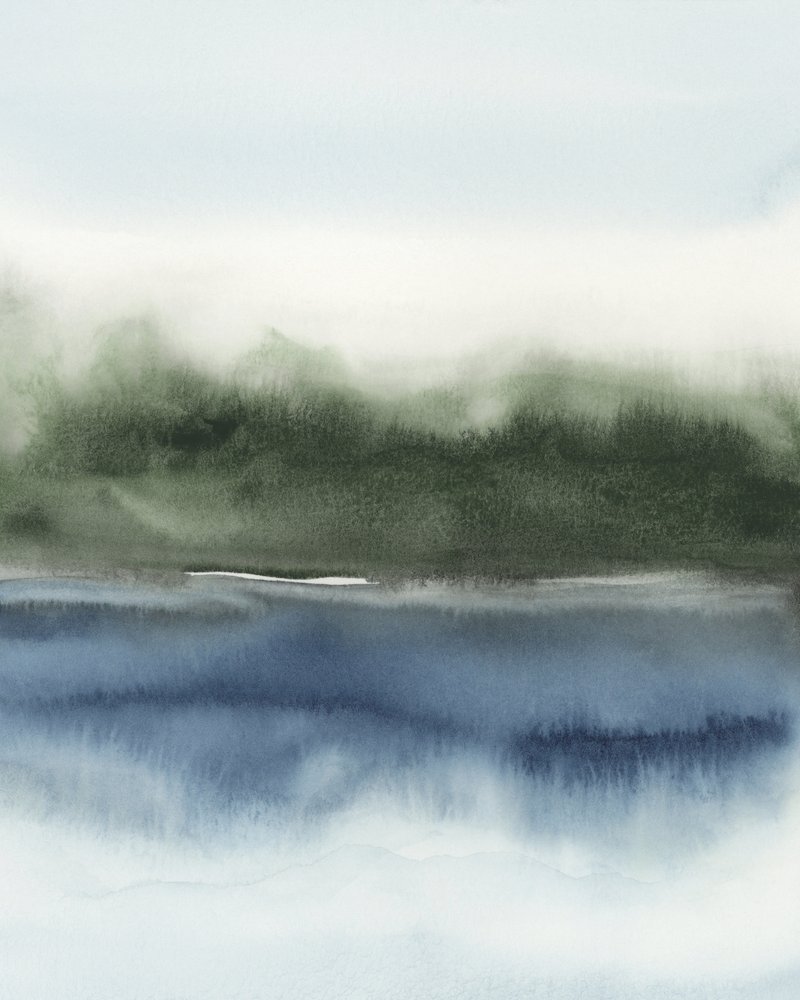 Serene abstrakte Landschaft von Rachel Elise