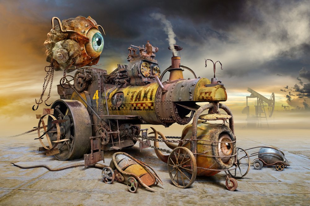 Bizarres Steampunk-Augen-Taxi von Radoslav Penchev