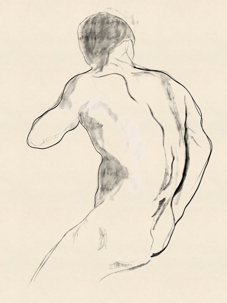 Kraftvolle männliche Figurenstudie von Roberto Moro