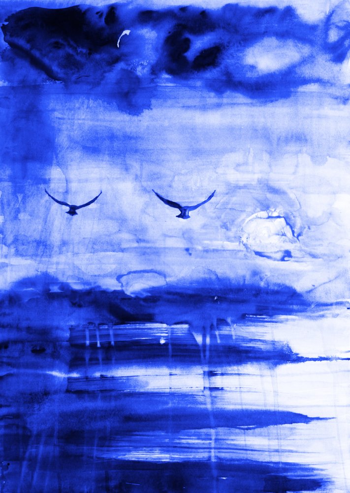 Vögel über blauem Horizont von RodMacIver