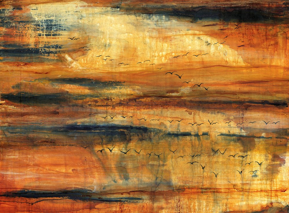 Goldener Himmel Vögel von RodMacIver