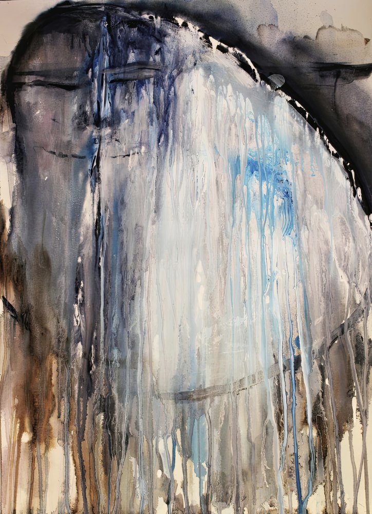 Melancholische Blaue Figur von RodMacIver