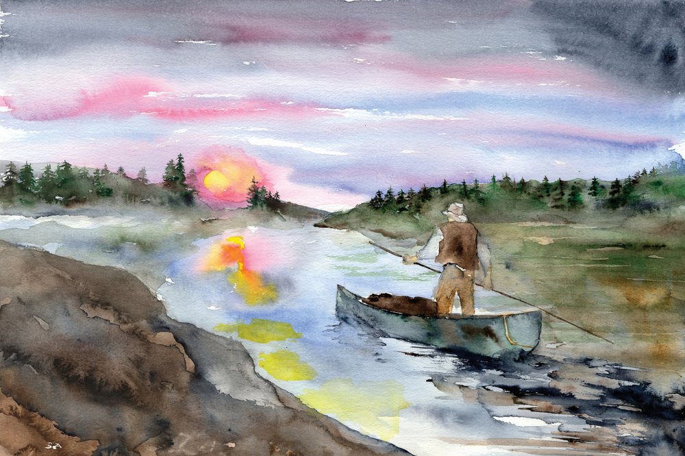 Sonnenuntergang Flusspaddler von RodMacIver