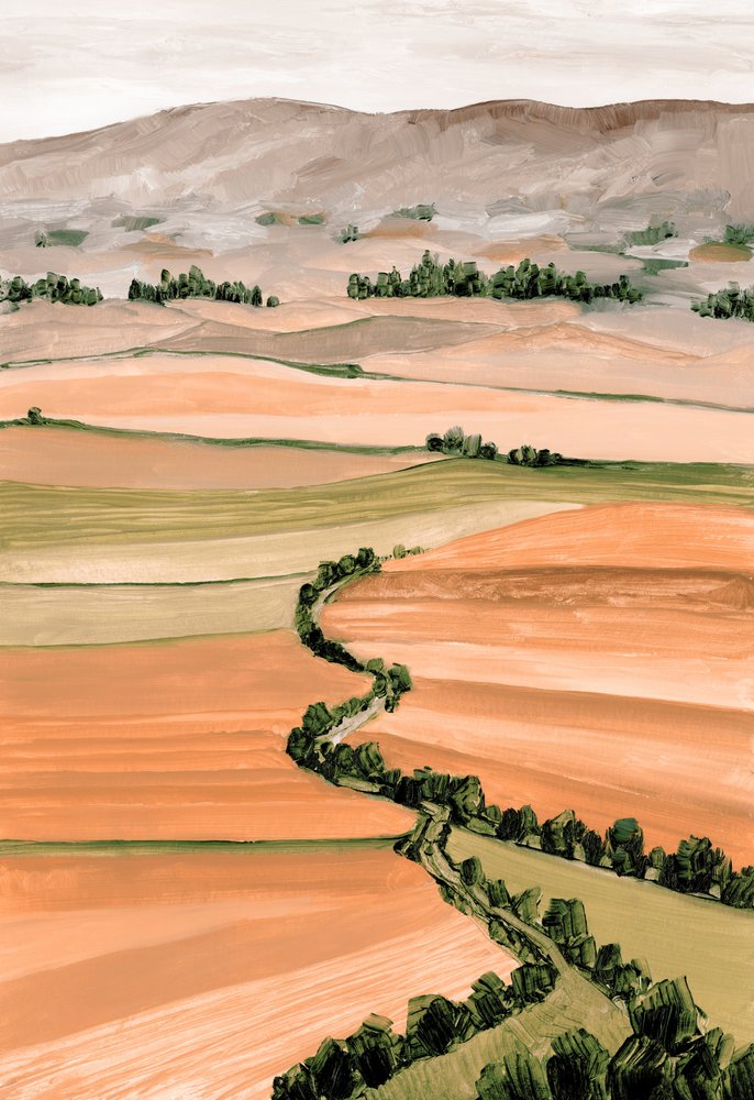 Rollende Felder Aussicht von Rosana Laiz Blursbyai