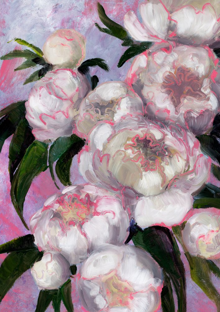 Zarte rosa Pfingstrosen von Rosana Laiz Blursbyai