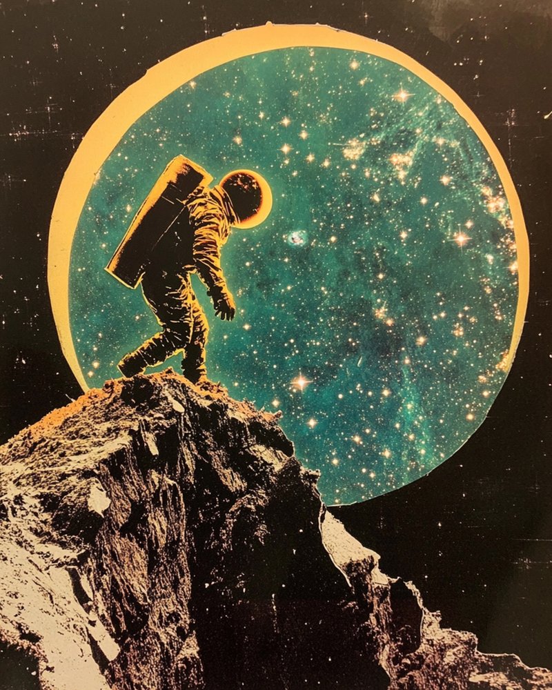 Kosmischer Aufstieg des Astronauten von Samantha Hearn