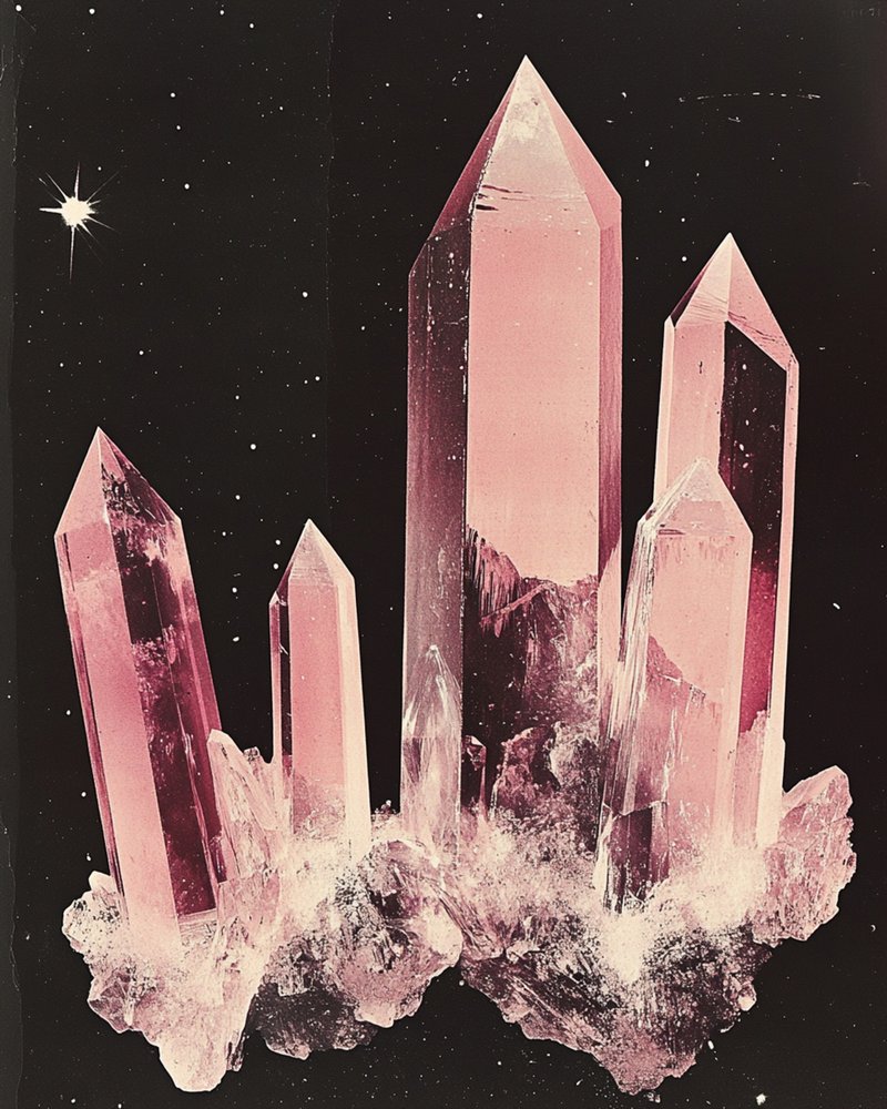 Rosa Kosmische Kristalle von Samantha Hearn