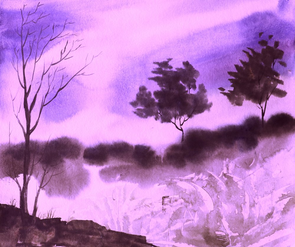 Ätherische lila Landschaft von Santhosh ch