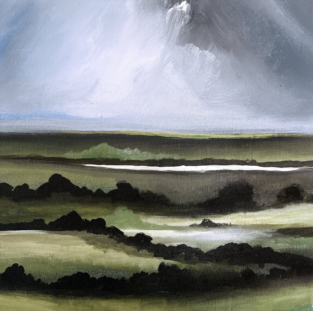 Neblige lila Landschaft von Santhosh ch