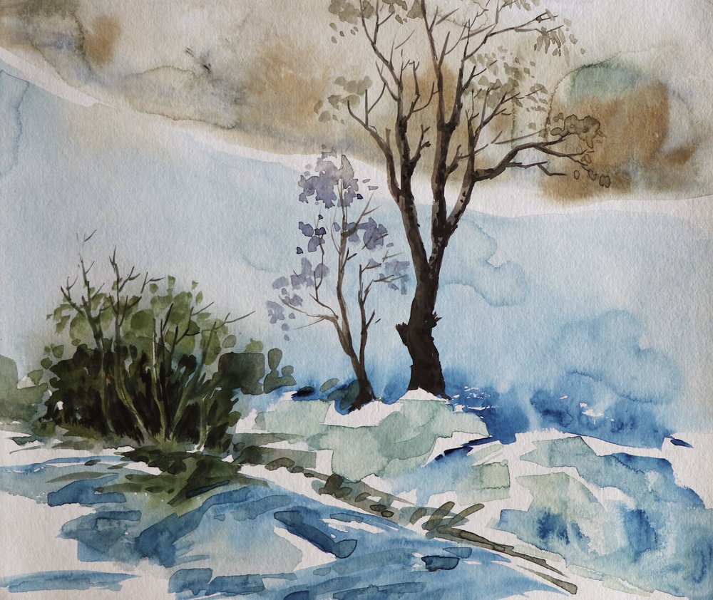 Winterfluss-Serenität von Santhosh ch