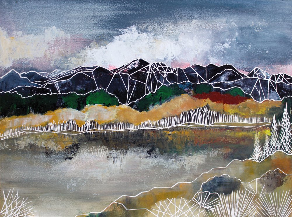 Abstrakte Bergserenität von Sarah Fitzgerald