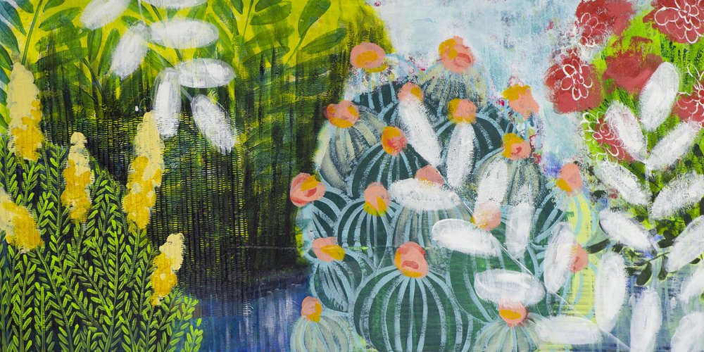 Helle Gartenblüten von Shelley Hampe