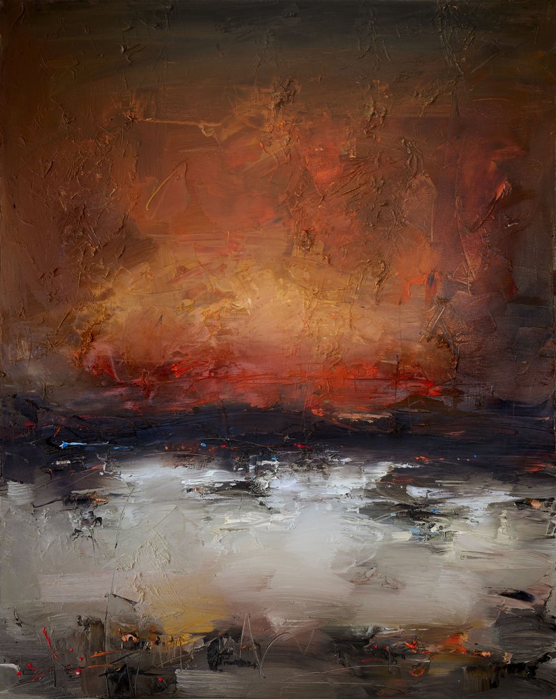 Feurige Abstrakte Landschaft von Stanislav Lazarov