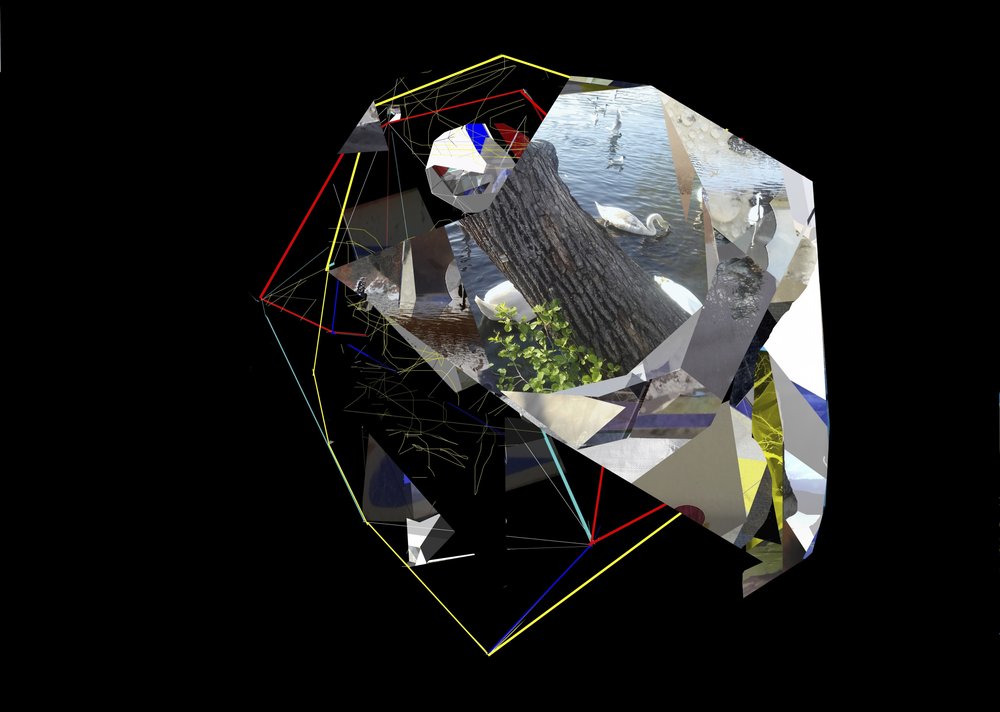 Abstrakte Geometrische Schwäne von Stefan Fransson