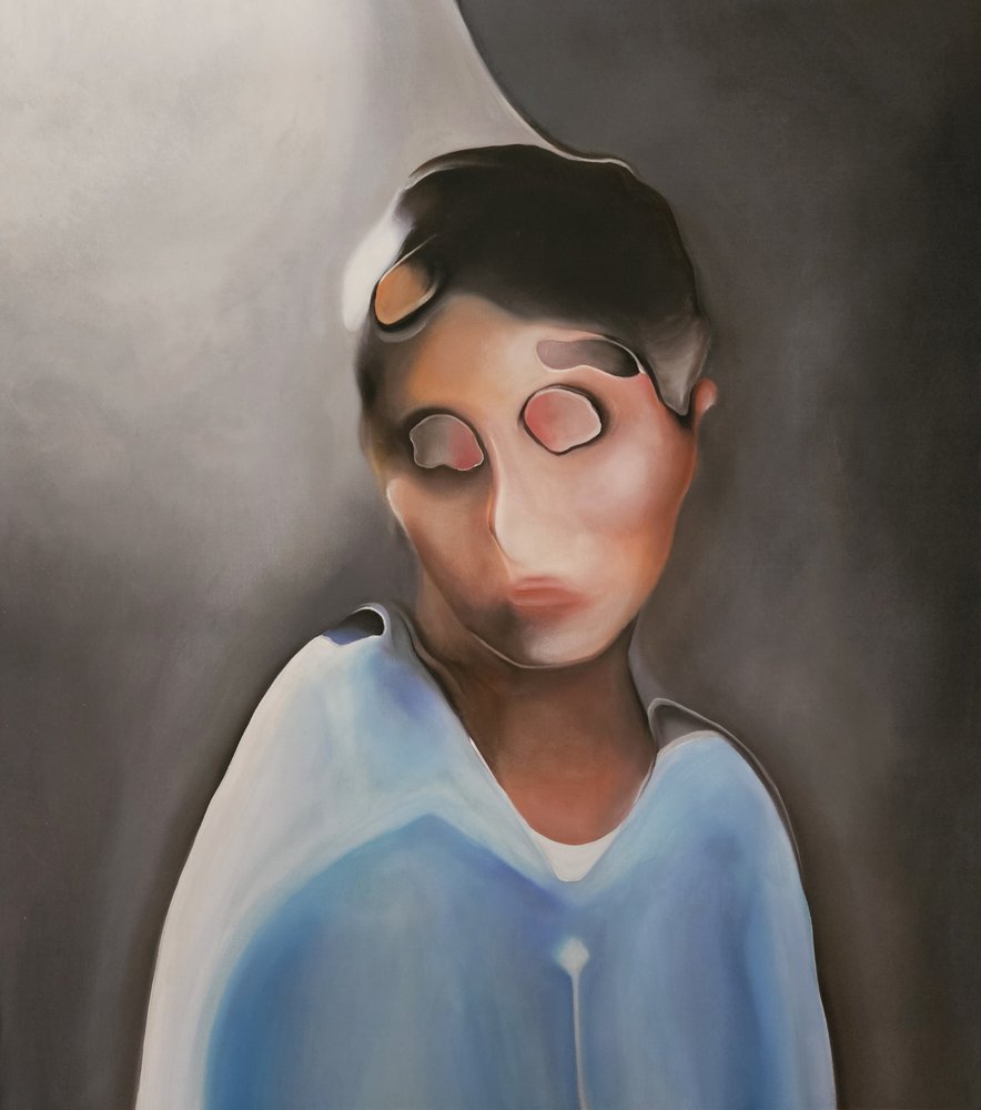 Melancholisches Abstraktes Porträt von Stefano Mazzolini