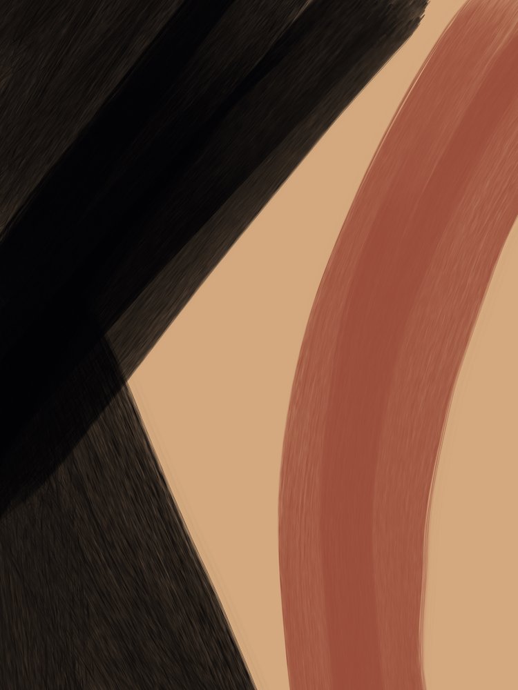 Erdige abstrakte Kurven von Studio Palette