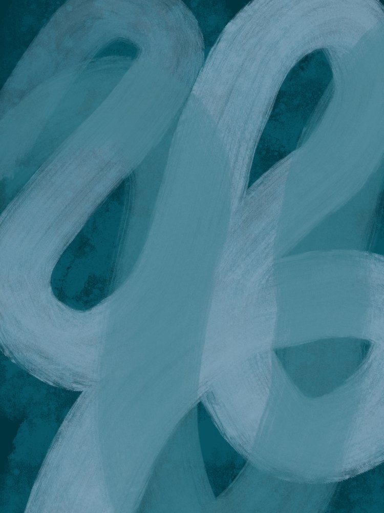 Flüssiges türkisfarbenes Abstrakt von Studio Palette