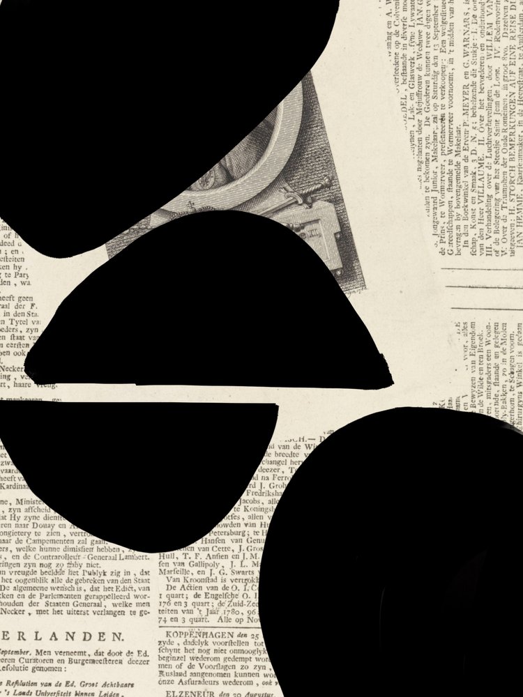 Organische schwarze Formen-Collage von Studio Palette