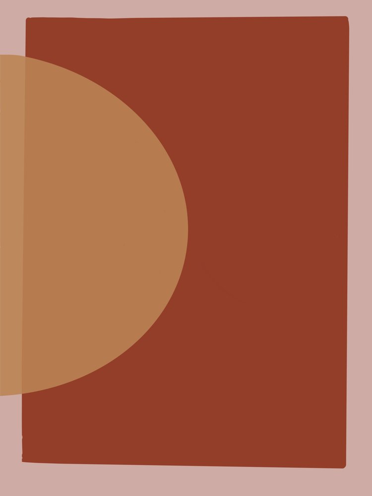 Warme geometrische Abstraktion von Studio Palette