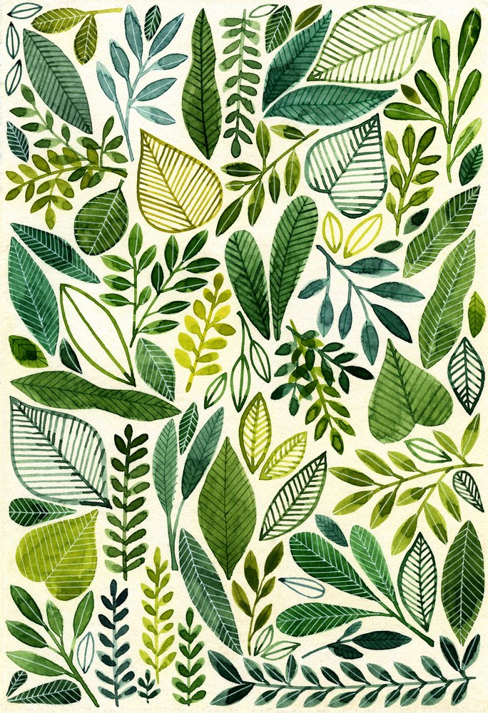 Botanische Blätter Medley von Susan Black