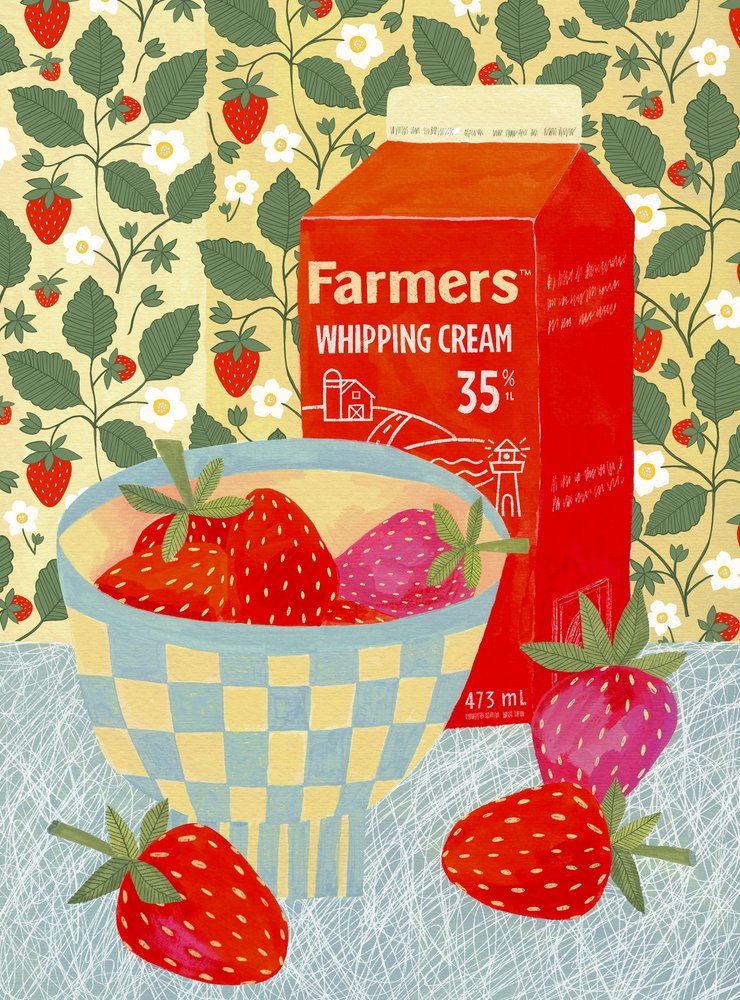 Sommererdbeeren und Sahne von Susan Black