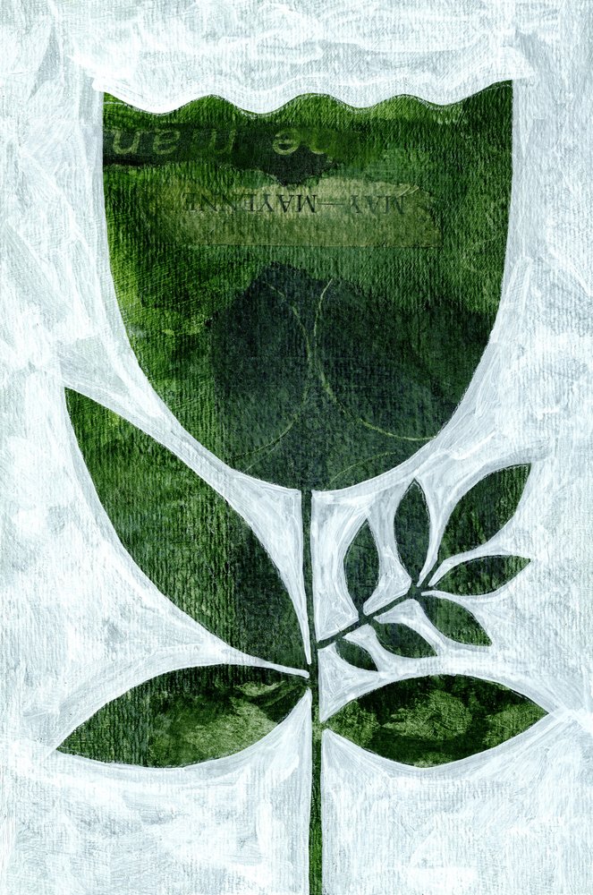Strukturierte Grüne Blume von Susan Black