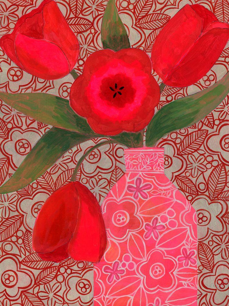 Lebendiges Tulpenstillleben von Susan Black