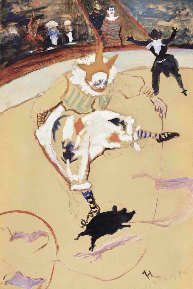 Im Zirkus Fernando Medrano mit einem Ferkel von TOULOUSE LAUTREC