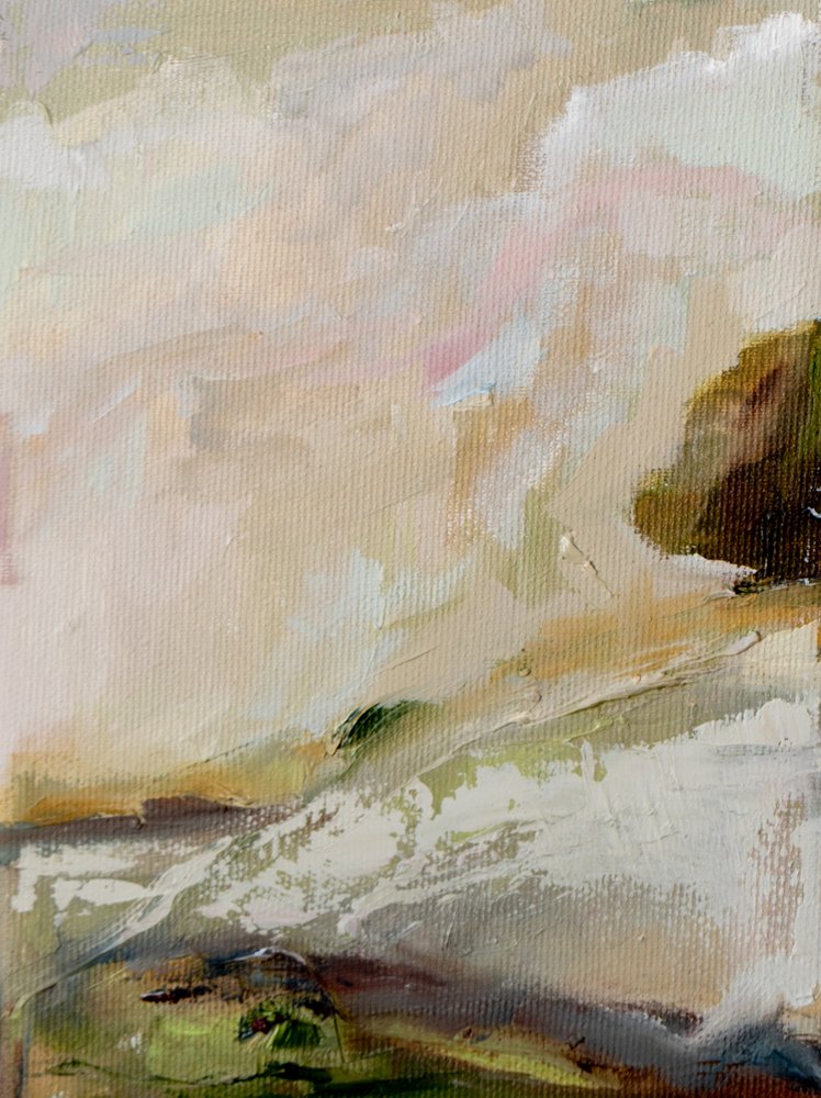 Neblige grüne Landschaft von Tamar Green