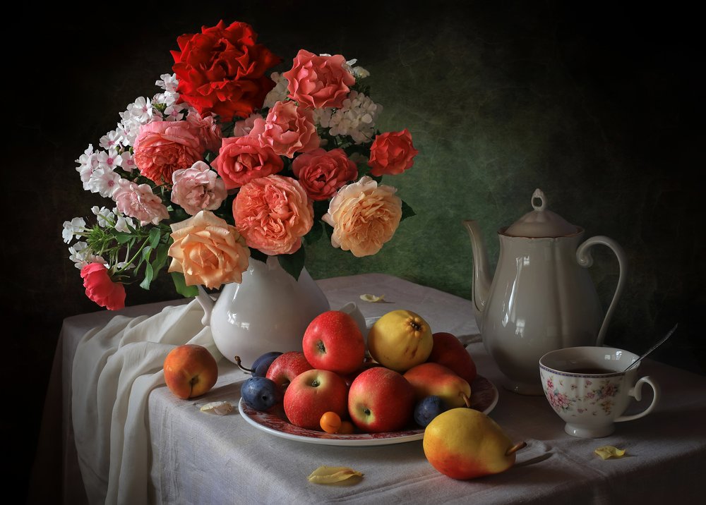 Rosen Obst Teestunde von Tatyana Skorokhod