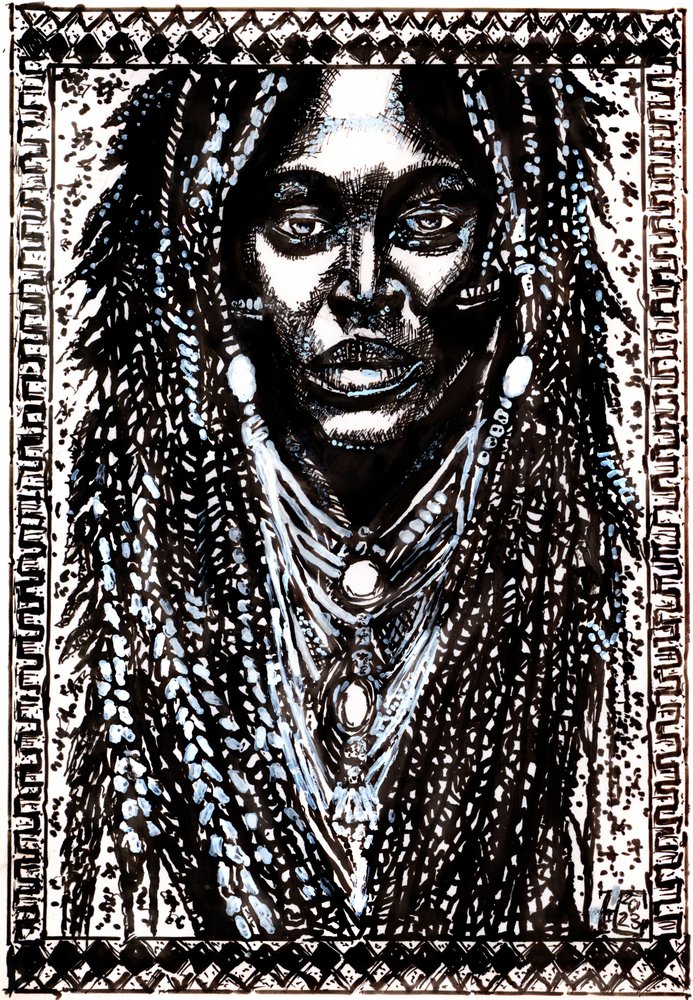 Afrikanisches Dreadlocks-Porträt von Tim Hoinkis