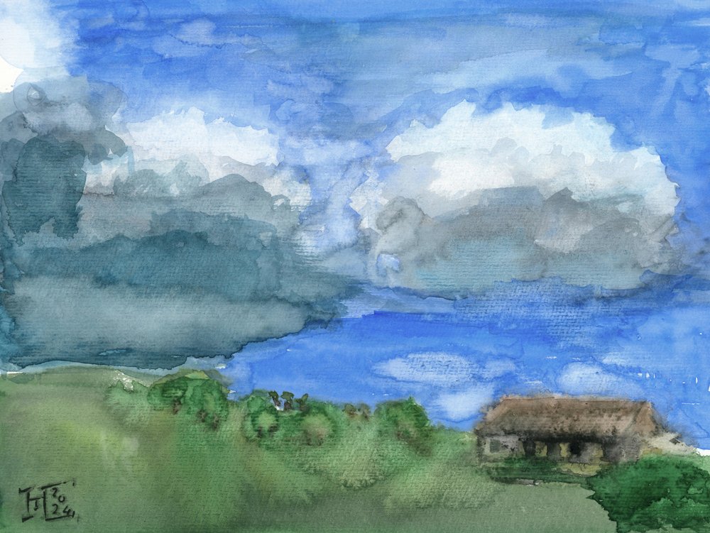 Haus Unter Sturmwolken von Tim Hoinkis