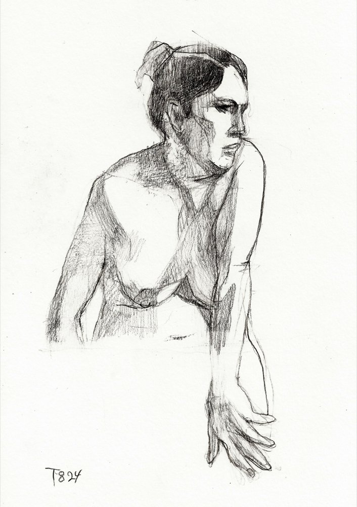 Nachdenkliche weibliche Figur von Tore Bahnson