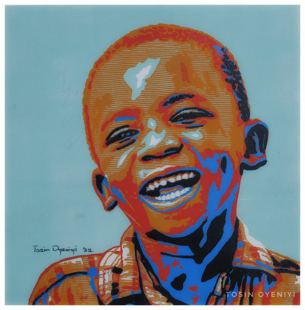 Fröhlicher Junge Pop-Art von Tosin Oyeniyi